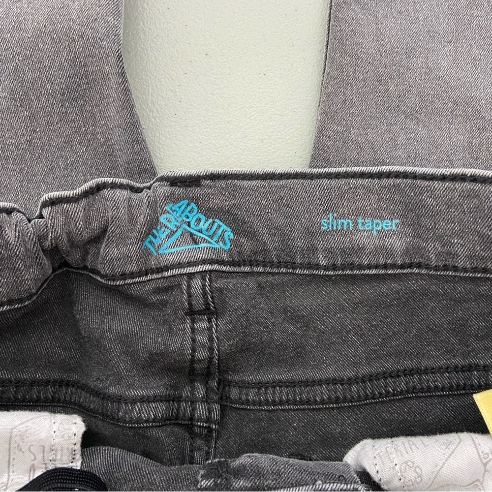 ThereAbouts Gray Boys Jeans Slim Taper Size 12 Stretchy - Picture 4 of 6